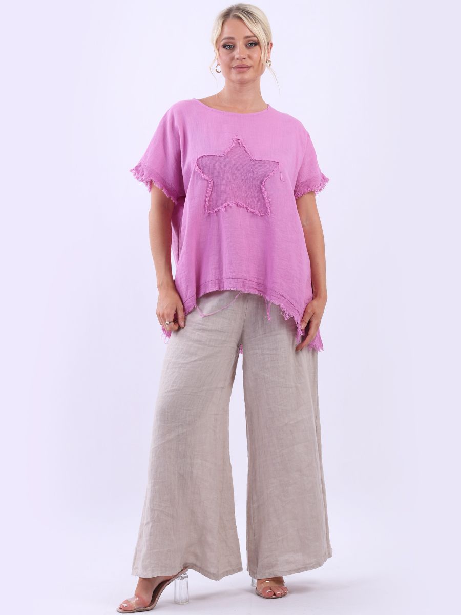 Plain Linen Star Top