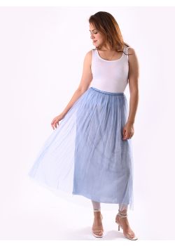 Italian 2 Layered High Waist Wild Net Skirt