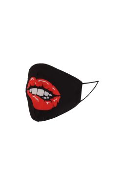 Italian Made Lip Print Cotton Reusable Face Mask (PACK OF 5)