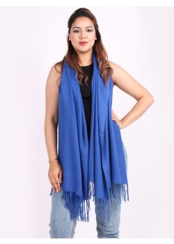 Italian Plain Braided Tassels Lana Wool Scarf