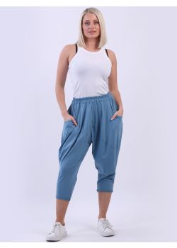 Italian Plain Cotton Loose Harem Short