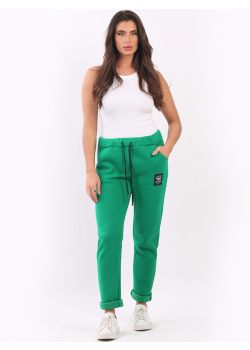 Italian Plain Cotton Universal Fit Ladies Comfy Fleece Trouser