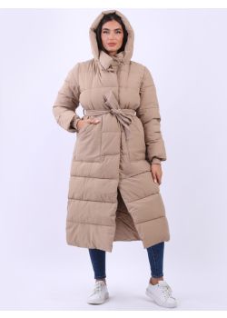 Plus Size Hooded Down Puffer Padded Coat