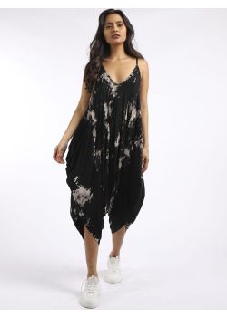 Plus Size Tie & Dye Lagenlook Jumpsuit