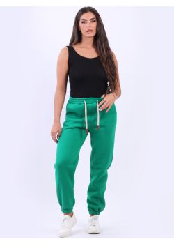 Made In Italy Ladies Comfy Relaxed Fit Cotton Fleece Trouser