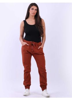 Made In Italy Ladies Skinny Plain Magic Pant