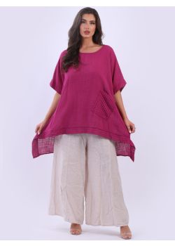 Plus Size Mesh Net Oversized Tunic Boxy Top