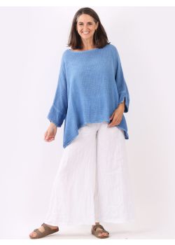Made In Italy Plain Mesh Net Cotton Casual Baggy T-Shirt