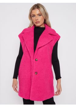Plus Size Trendy  Sleeveless Woolen Teddy Gilet