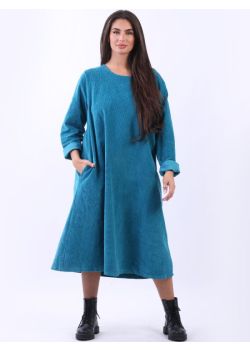 Plus Size Women  Lagenlook Cotton Corduroy Dress