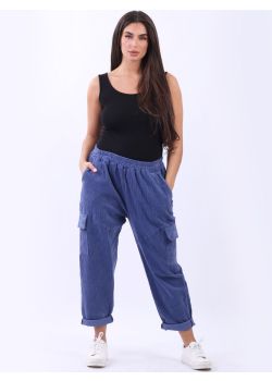 Made In Italy Women Regular Fit Cotton Corduroy Trouser